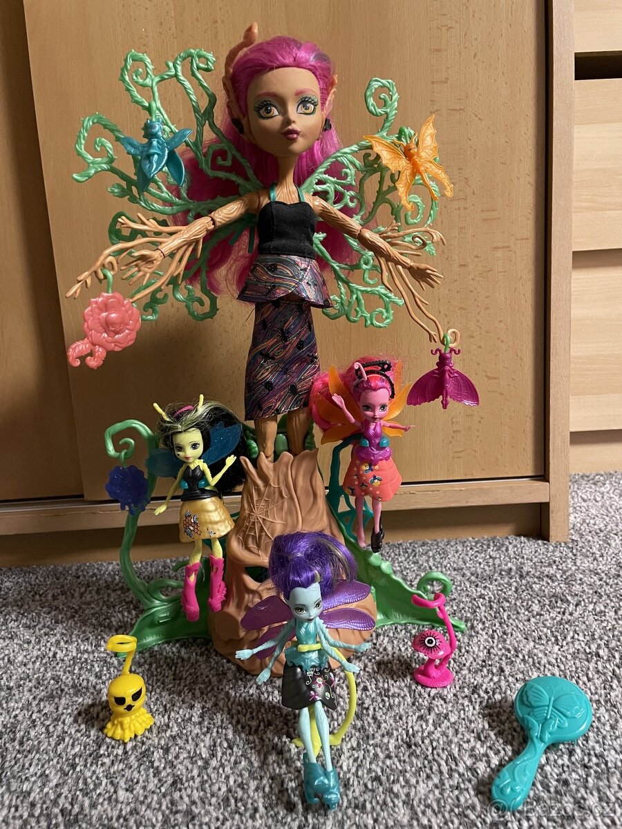 Mattel Monster High Straškouzelná Treesa + malé víly - 2