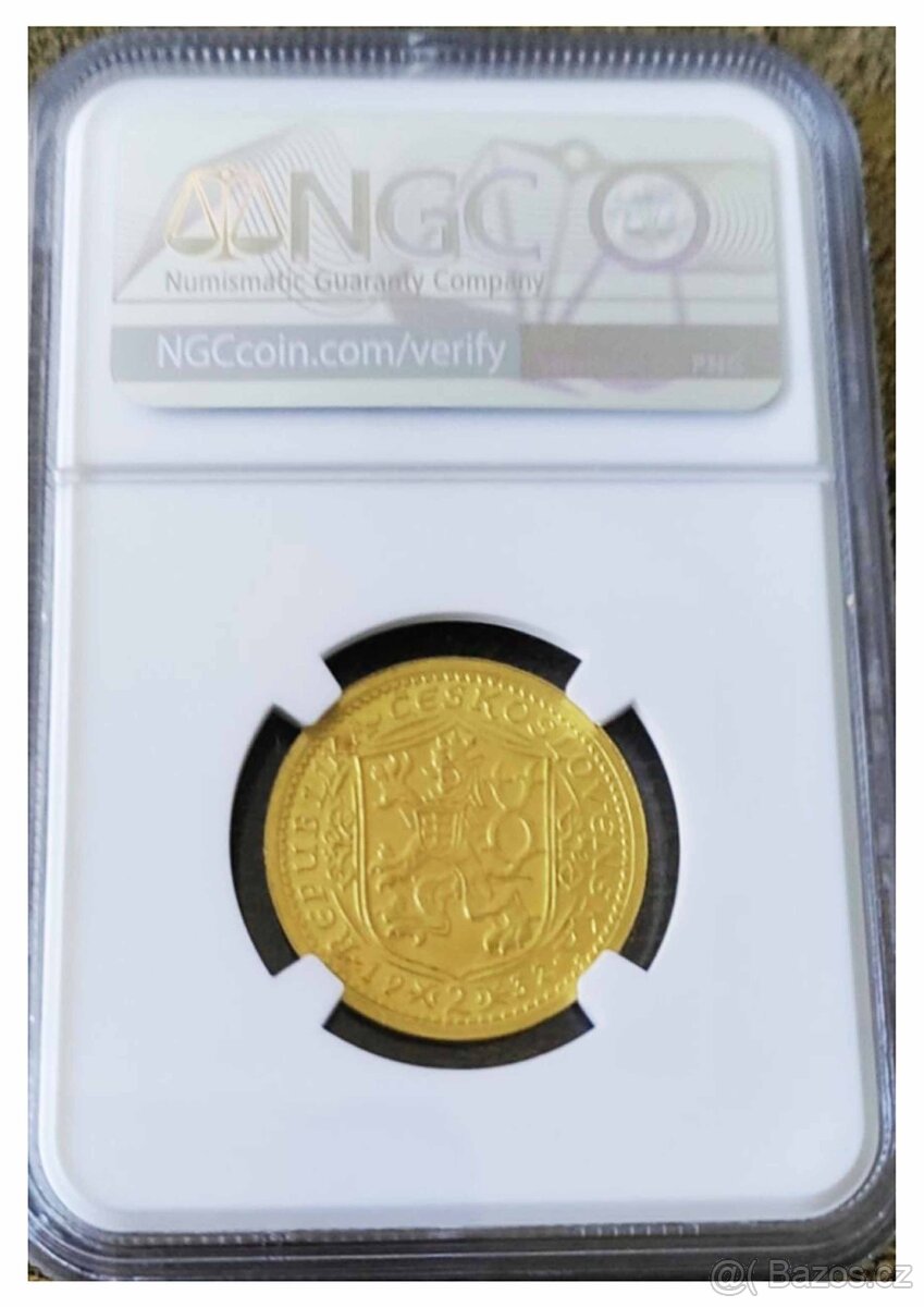Svatováclavský 2 Dukát 1932, certifikace NGC MS 62 - 2