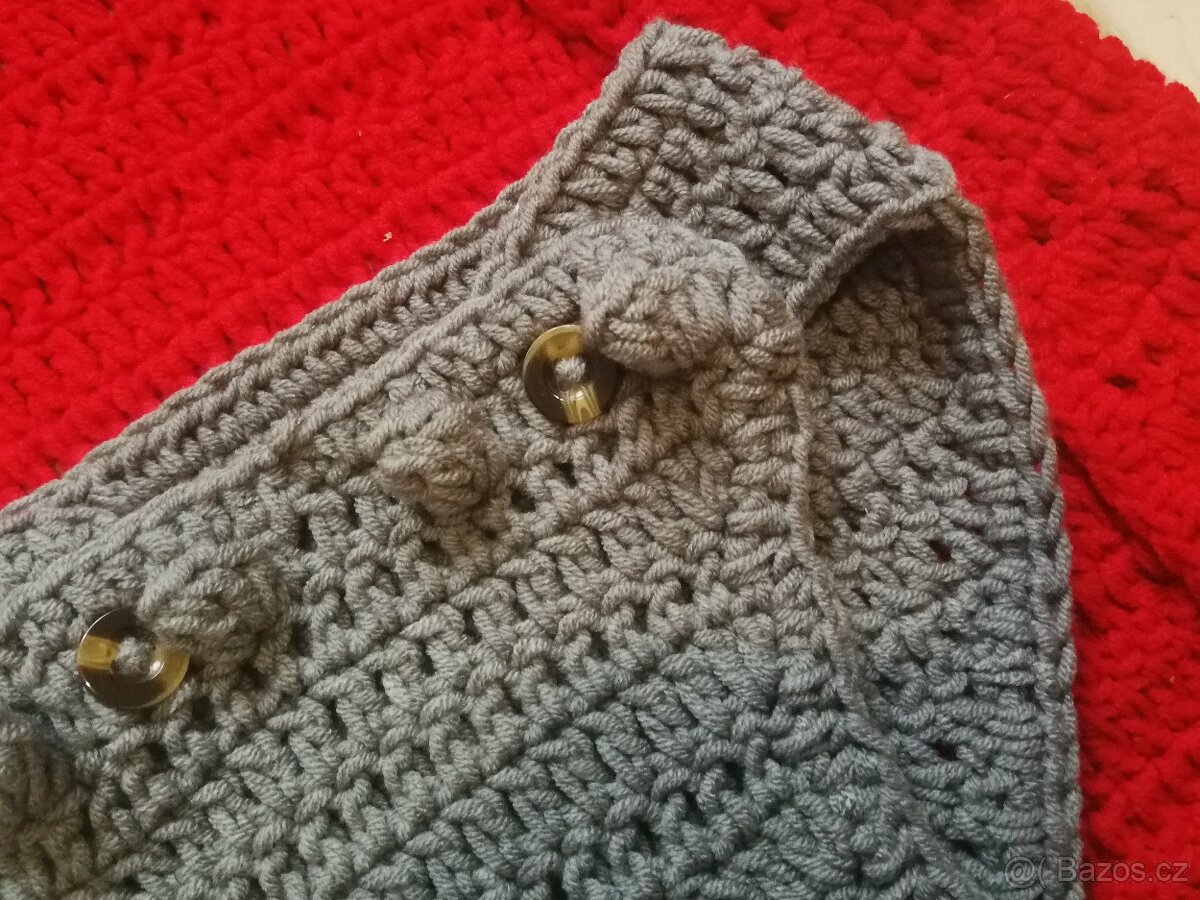 Háčkovaný/pletený obleček/kostým na Newborn focení - 2