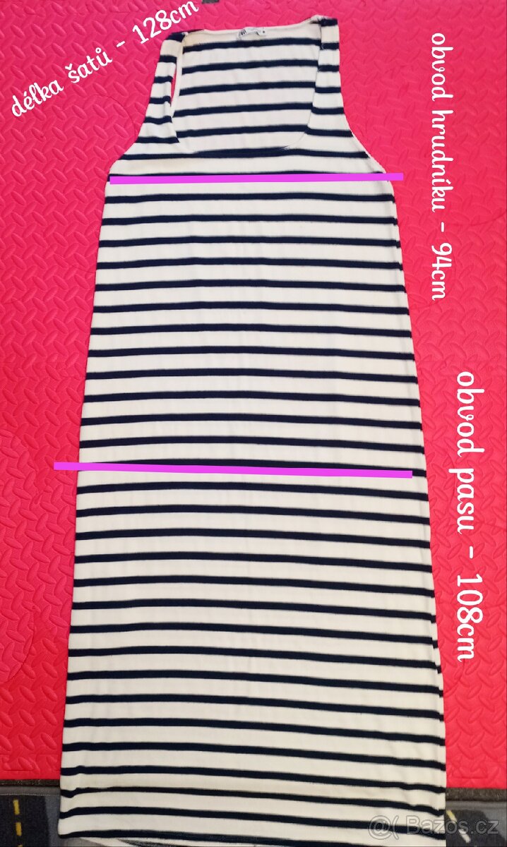 Šaty úplet proužek - 2