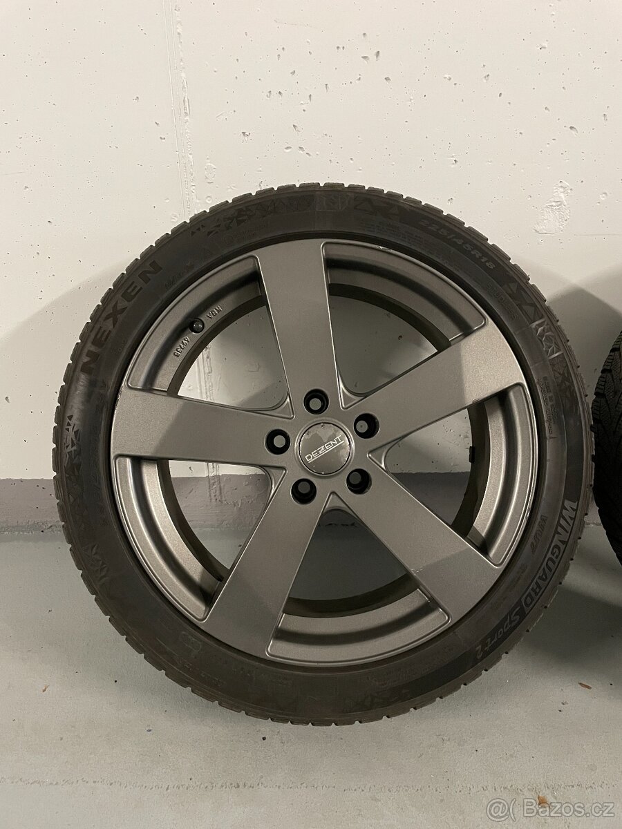 Litá kola Dezent graphite 225/45 R18 na zimních pneu - 2