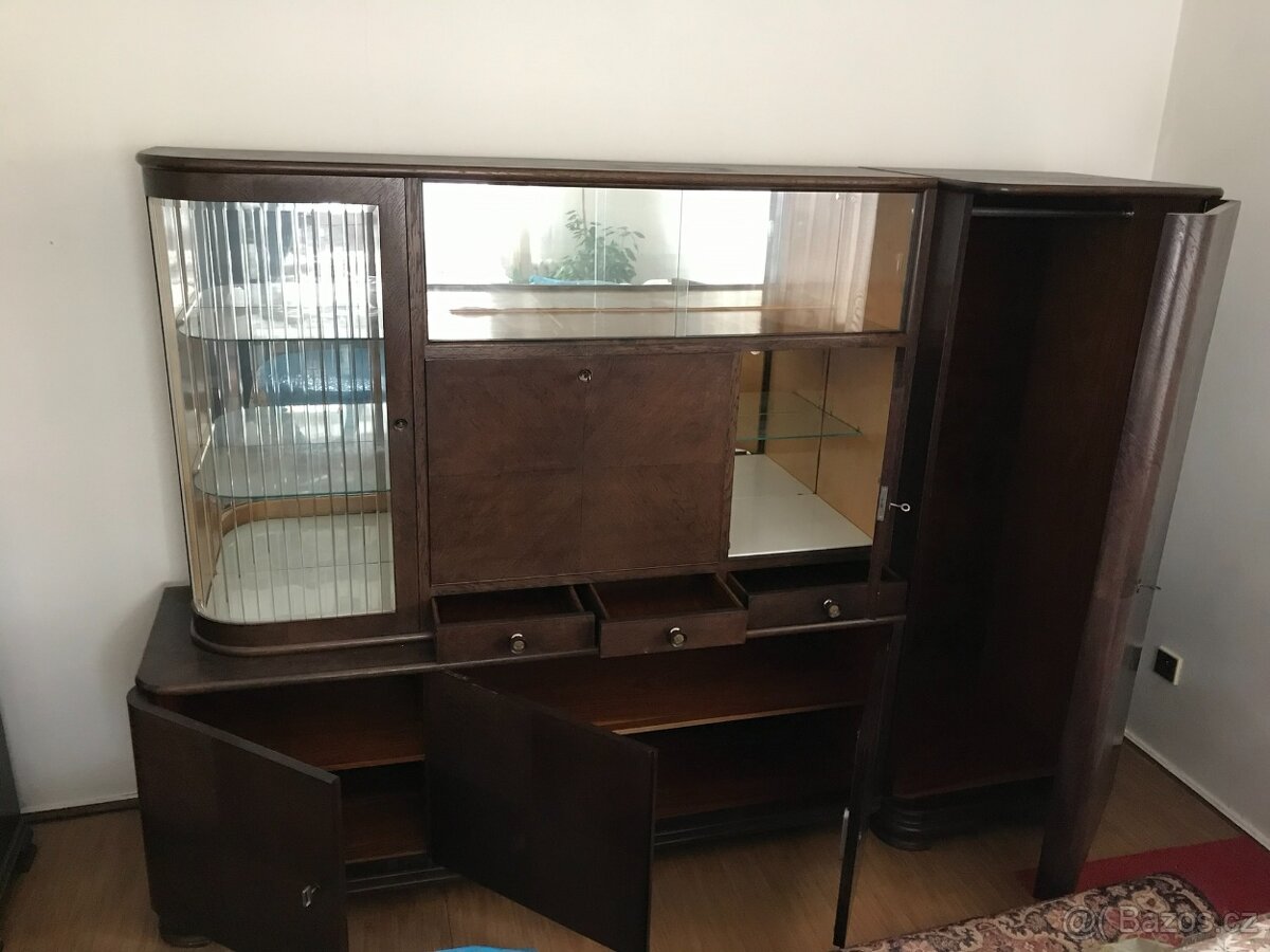 Starožitná nábytková stěna (sekretář) - 2