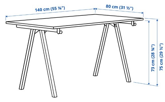 Psací stůl TROTTEN 140x80 cm, IKEA - 2