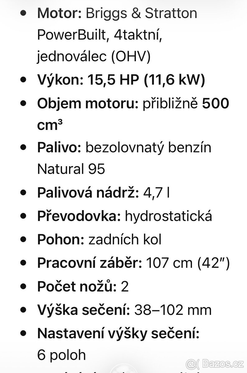 Zahradní traktor Partner - 2