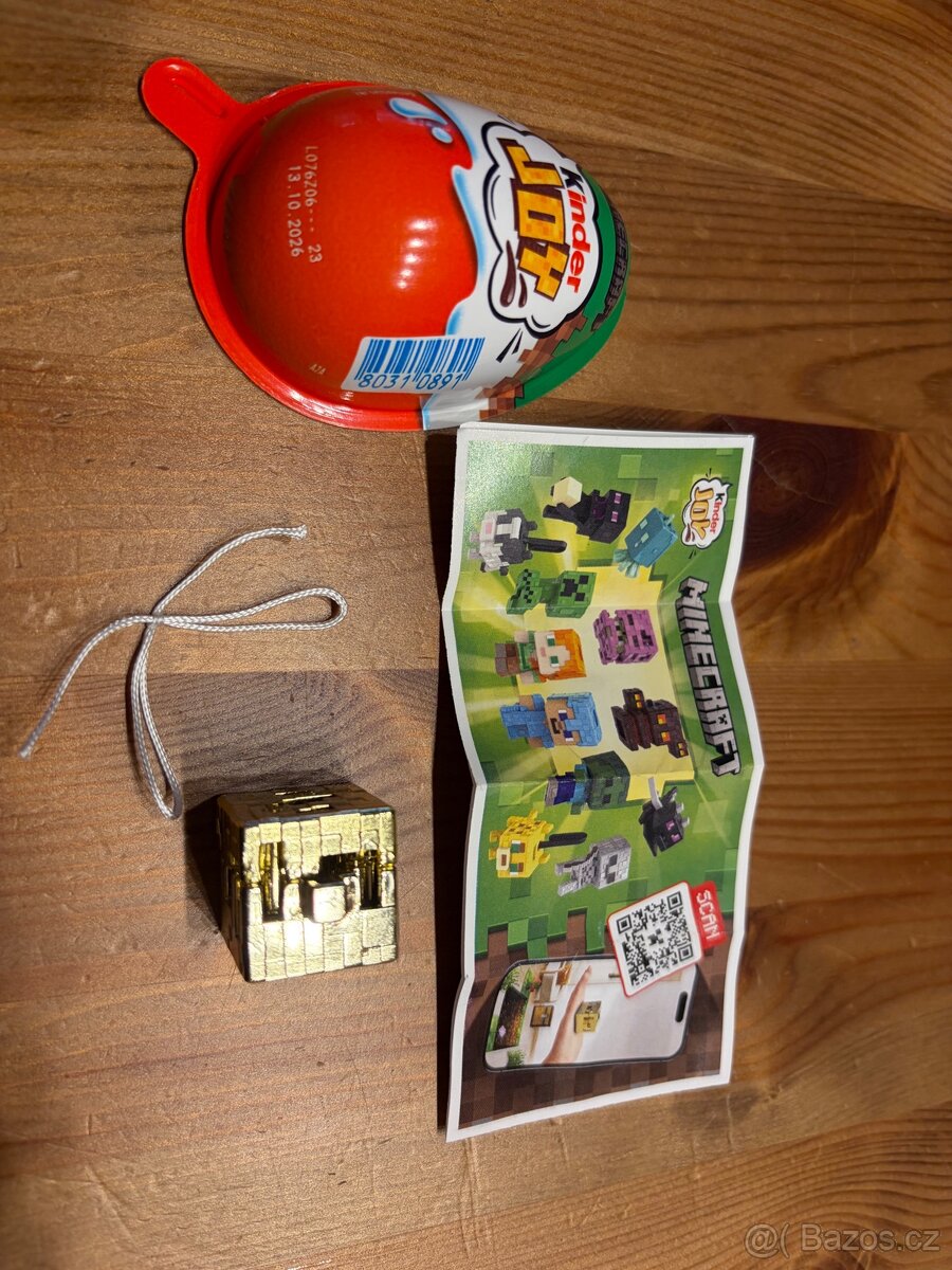 Kinder Joy - Minecraft - zlatá kostka - 2