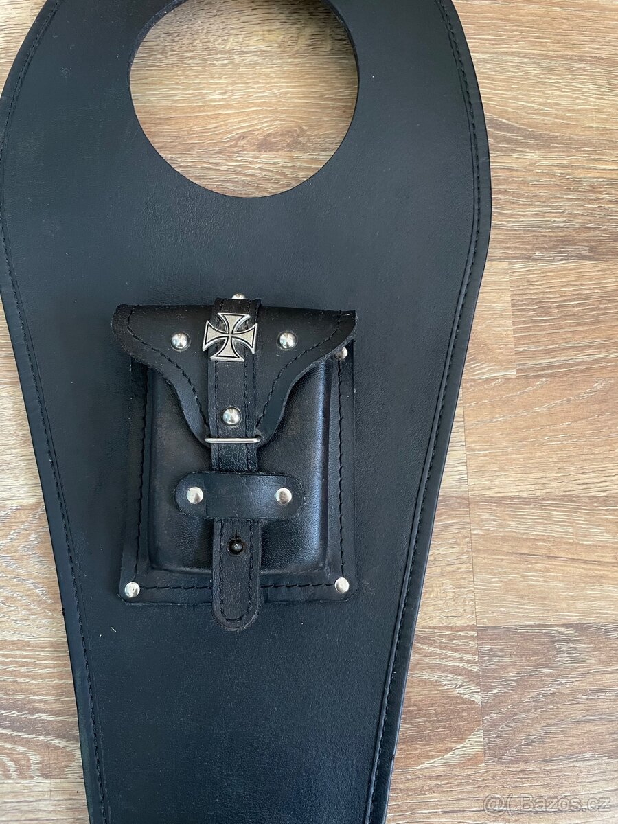 Kožený pás na nádrž k kapsičkou - 2