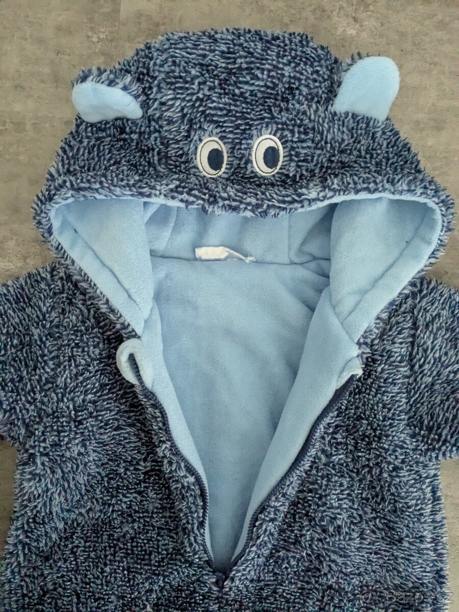 Teplý overal - medvídek - vel 50/56 - 2