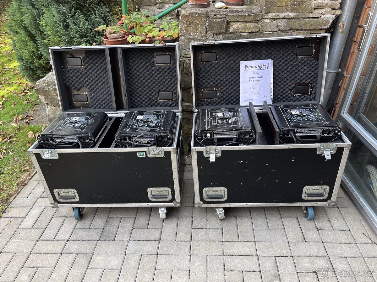 4x Futurelight MH660 spot + 2x case - 2