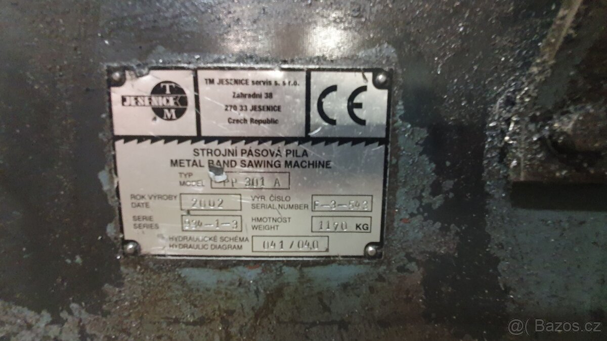 Strojní pásová pila TMJ PP 3011 A - 2