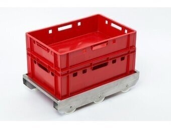 nerezový vozík pod přepravky E2 - 2