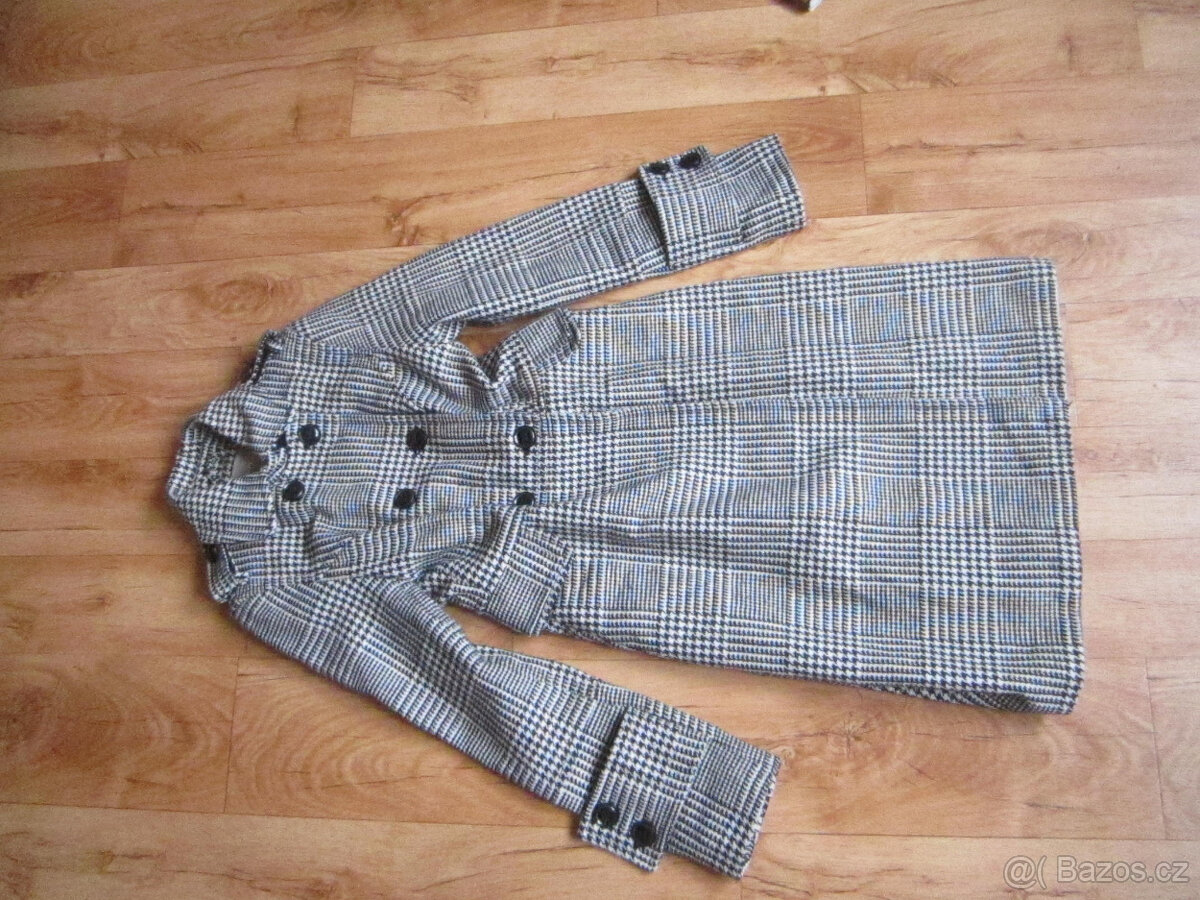 Černobílý kabát zn. Orsay, vel. S/36, perfektní stav - 2