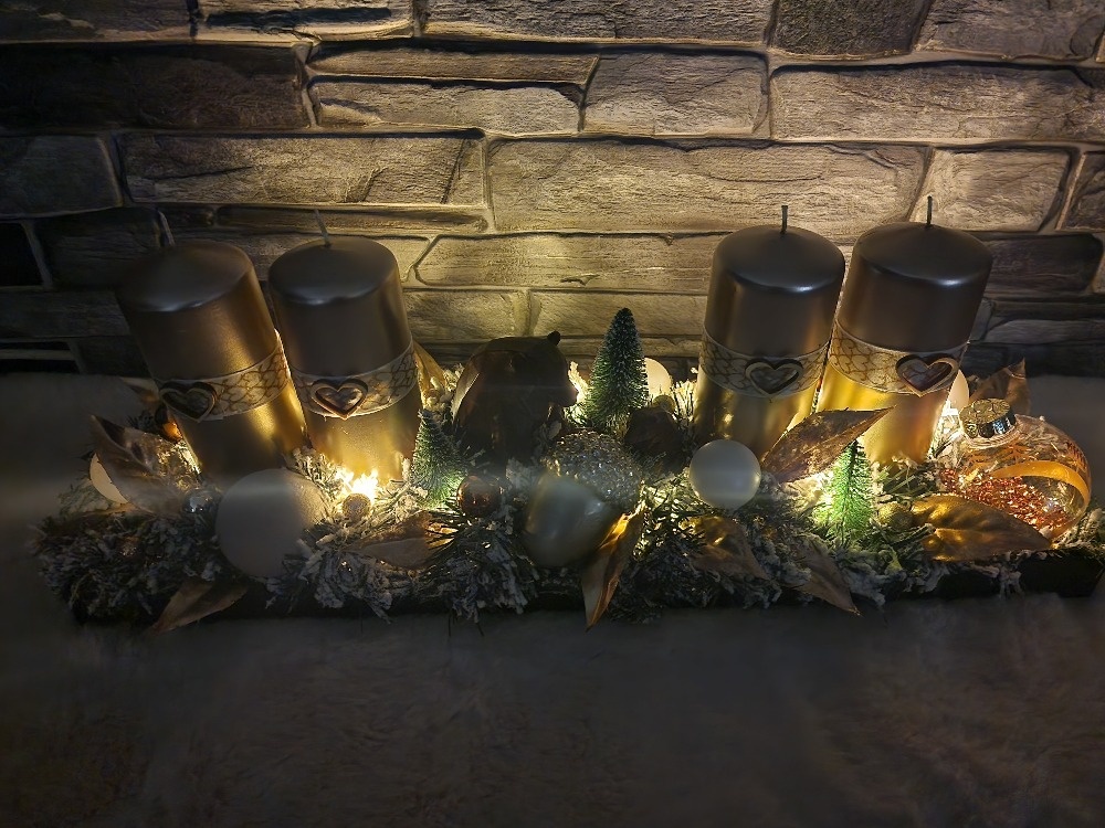 Adventní svícen - medvědi - 2