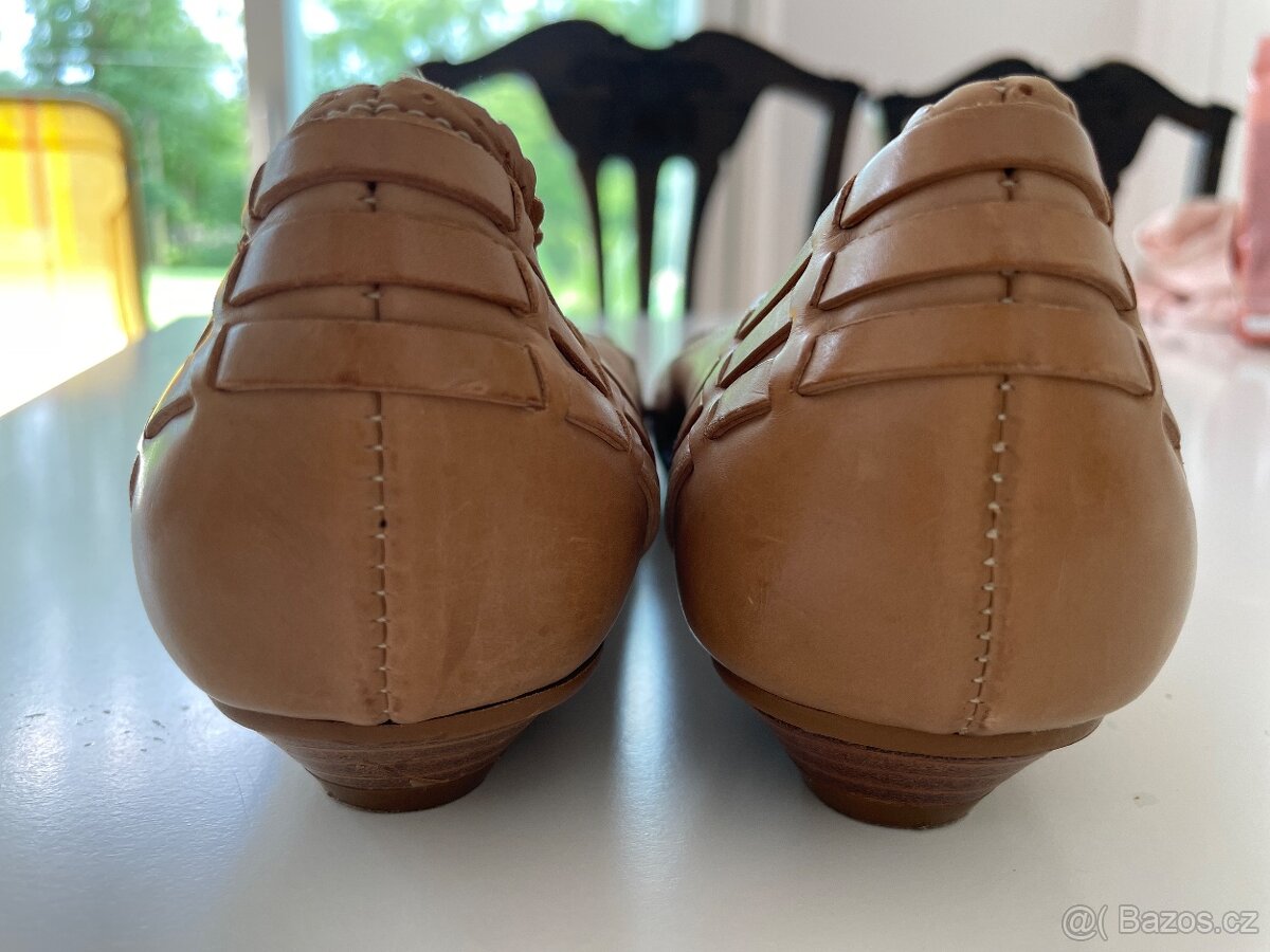 Luxusní, kožené boty, lodičky 39 - 2