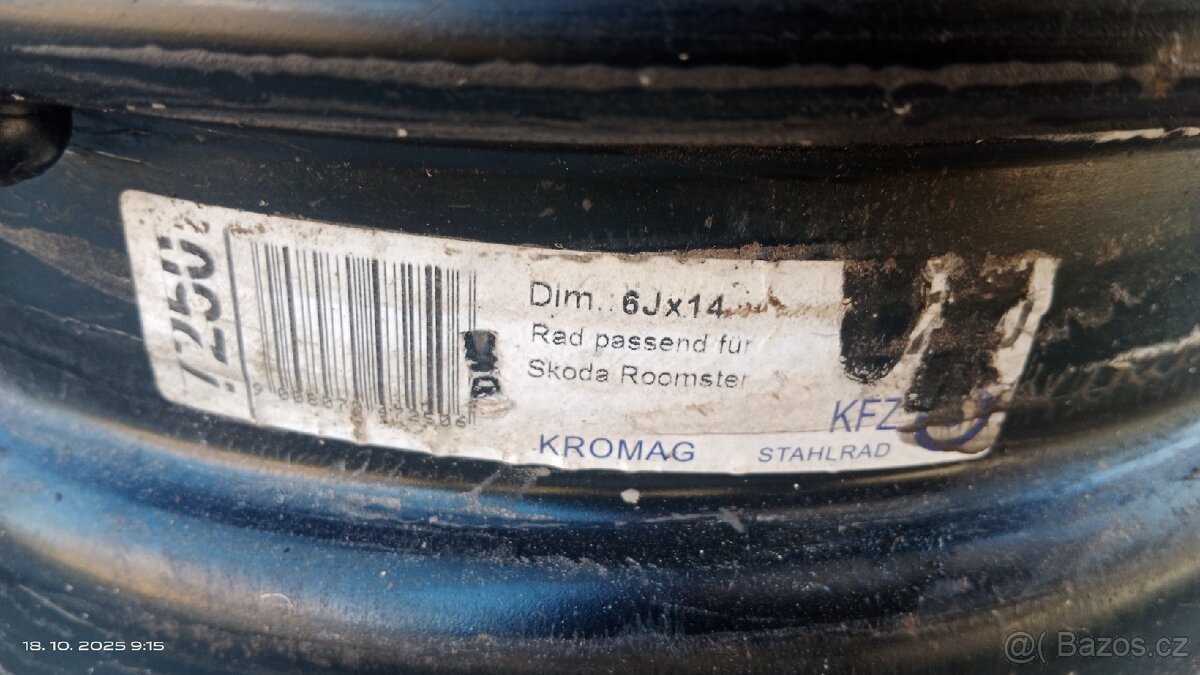 4x Plecháče na fabii 2 5x100 R14 et 37 - 2