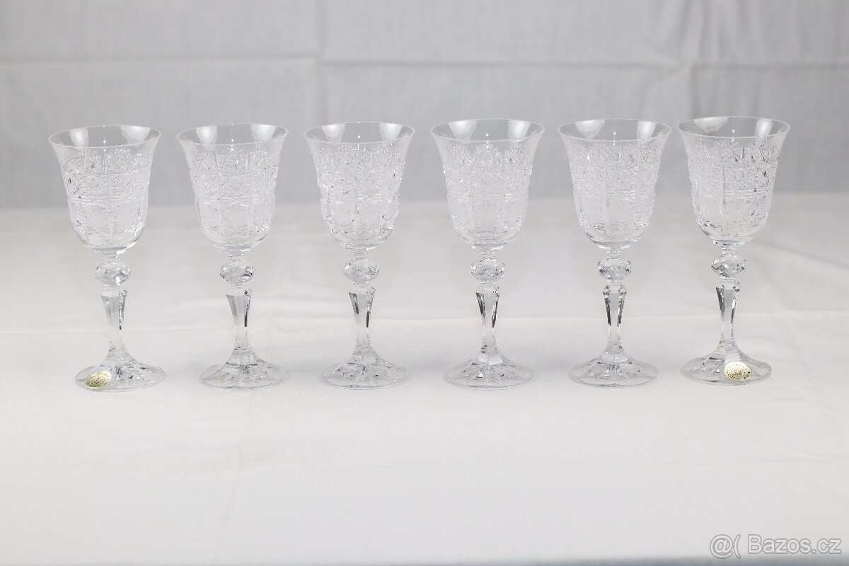 Broušené skleničky křišťál 24% PbO - 2