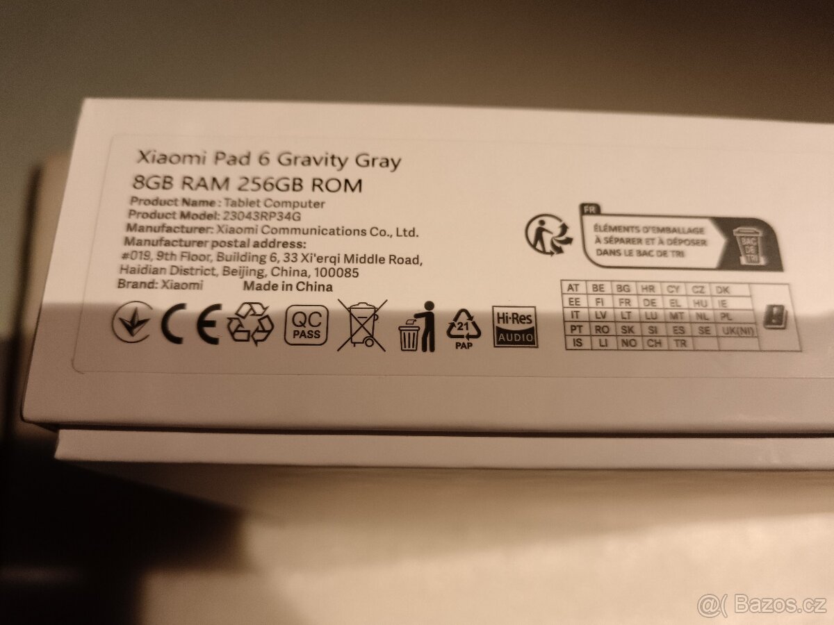 Xiaomi Pad 6 8GB/256GB Gravity Gray,v záruce - 2