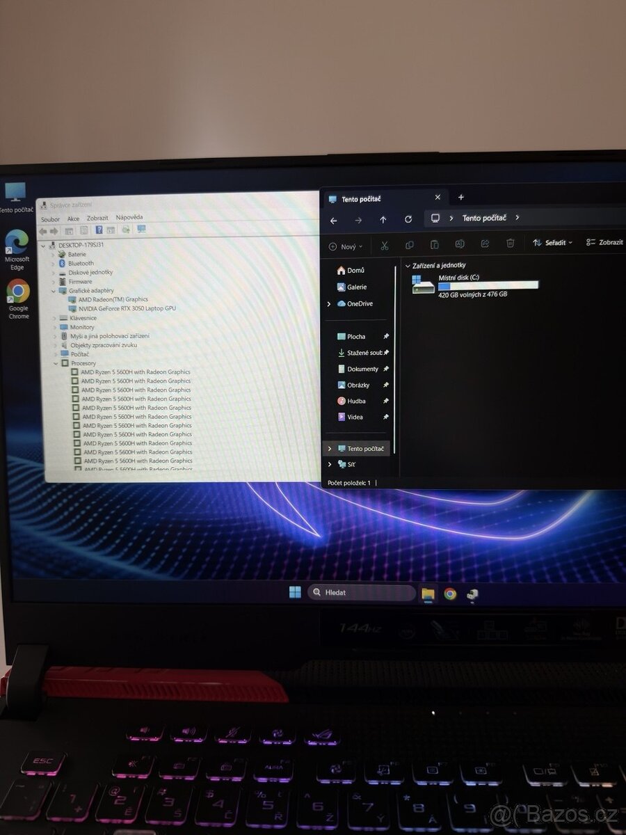 Prodám herní notebook Asus Rog Strix G513 - 2