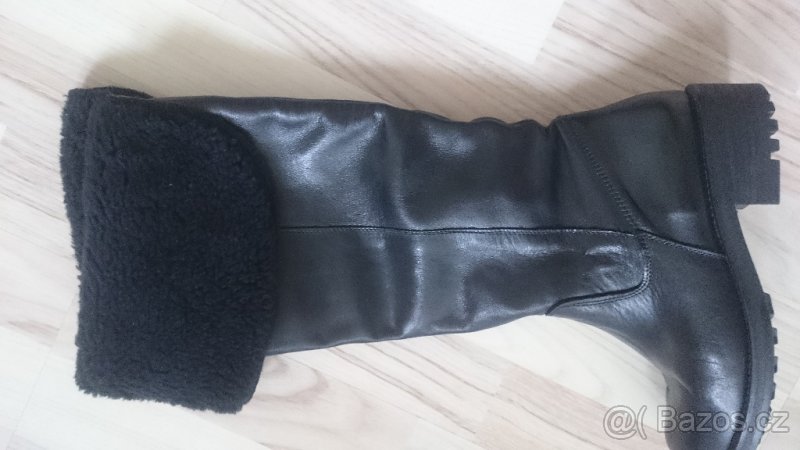 Dámské italské kožené kozačky,vel.37. - 2