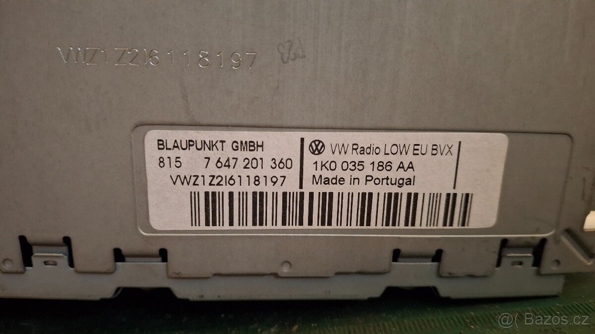 Autorádio VW RCD310 - Originál + PIN, funkční - 2