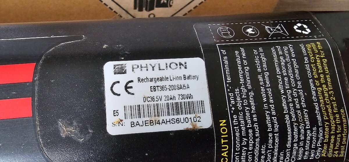 Baterie PHYLION pro elektrokolo MTF - 2