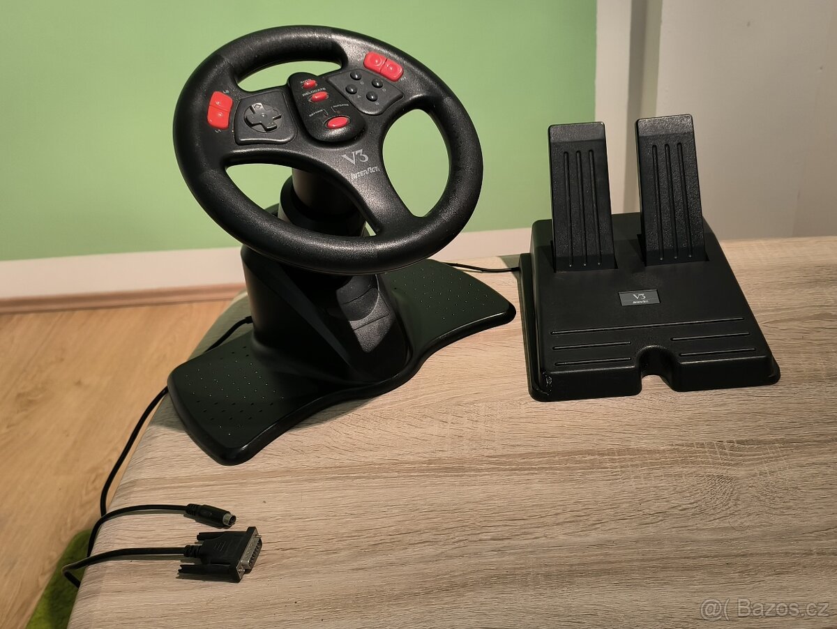 Závodní volant s pedály pro DOS a Windows - 2