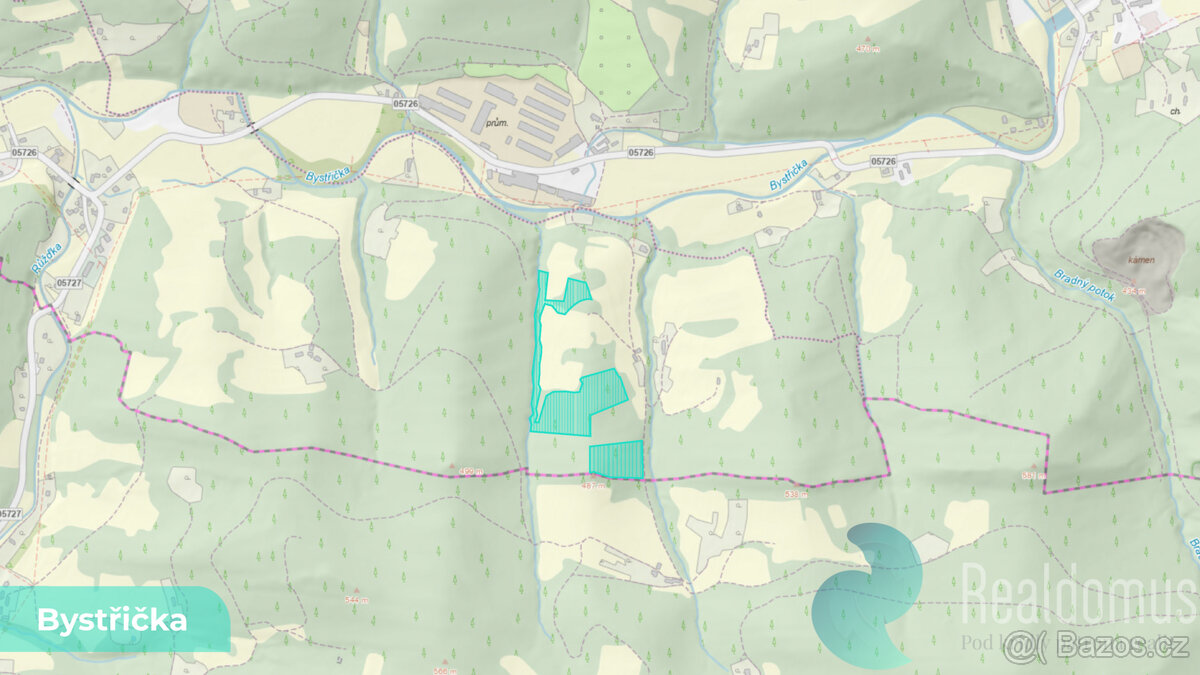 Prodej, les, Bystřička II, LV 1062, 4/10 - 2