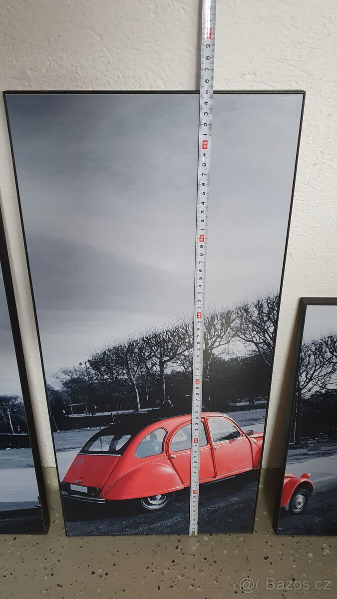 Dekorace krajina na plátně; Obraz Eiffel; rám ČR - 2