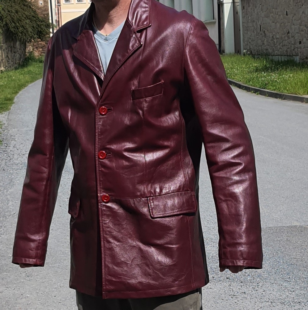 Kožené (pravá kúže) pánské sako vel. XL - 2