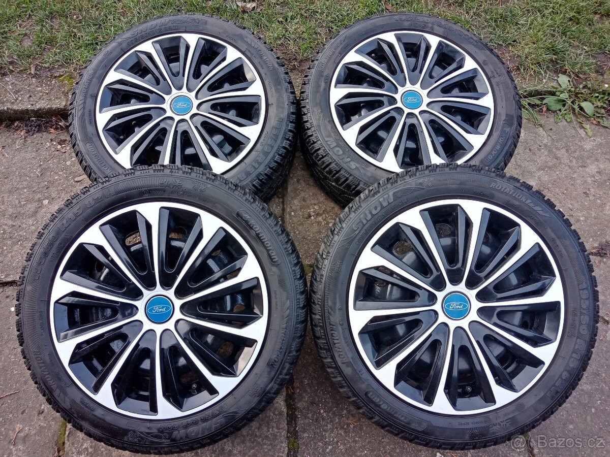 Zimní kola 15 4x108 pneu 99% FORD MAZDA - dobírka možná - 2