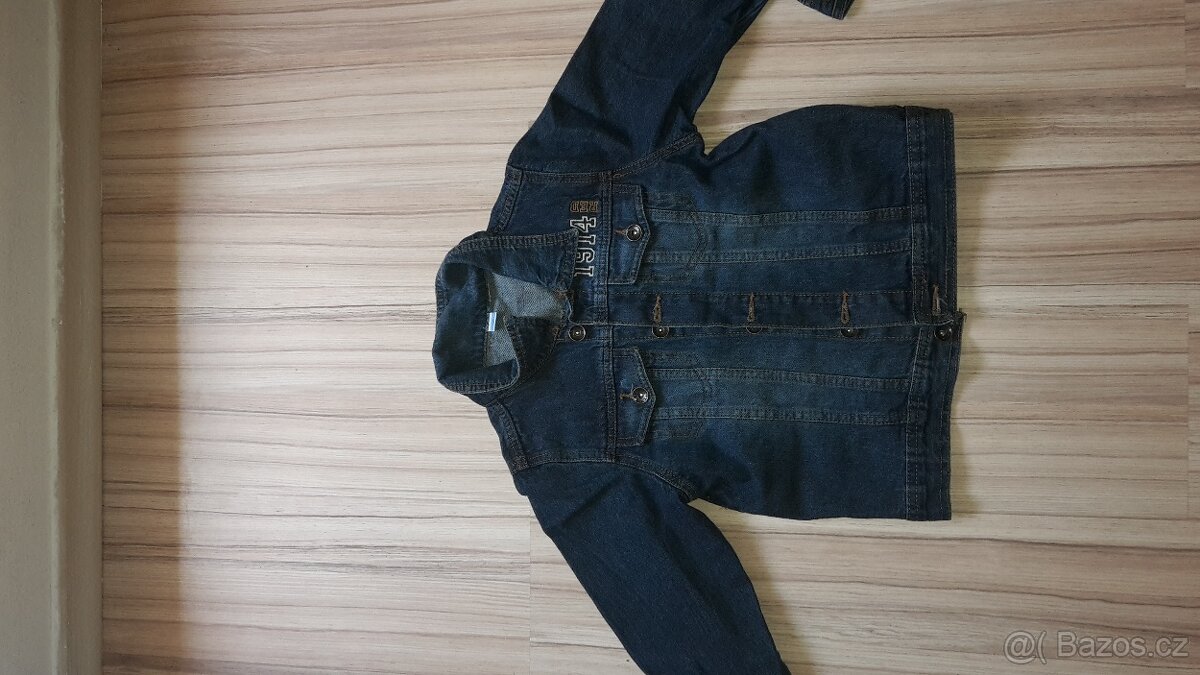 DŽÍNOVÁ BUNDA VEL. 134 - 2