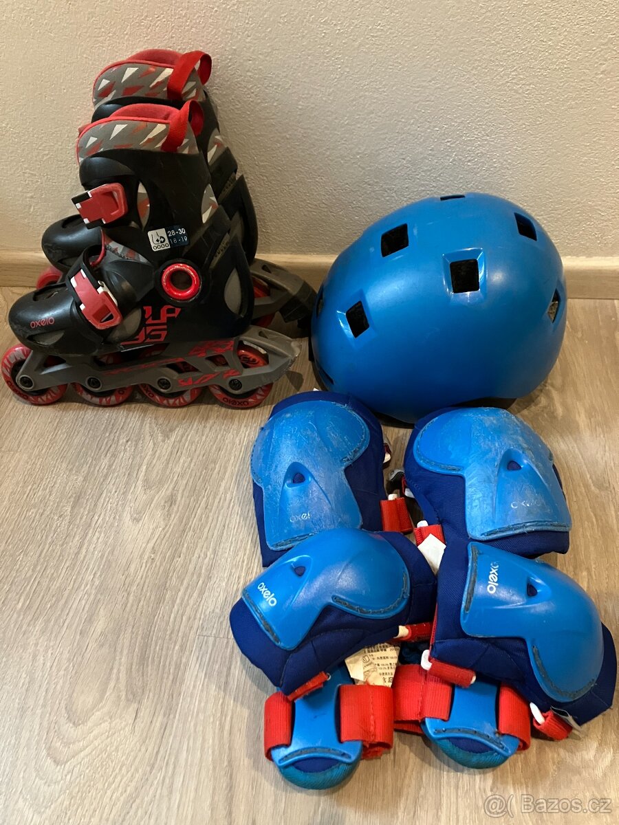 Dětské kolečkové brusle, helma, chrániče - 2