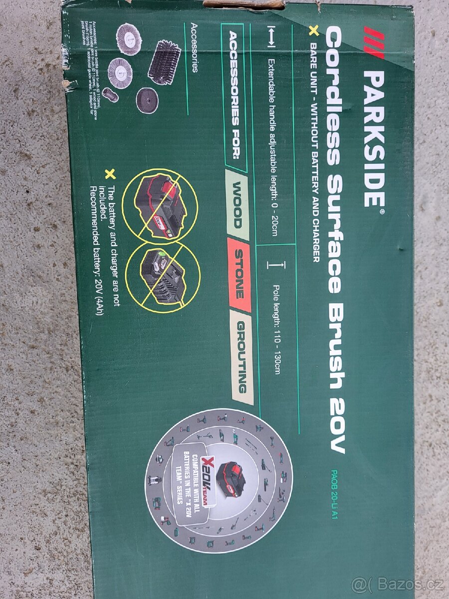 Aku kartáč Parskide 20V Xteam - 2