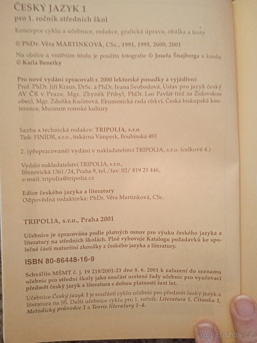Věra Martinková - Český jazyk 1 - 2