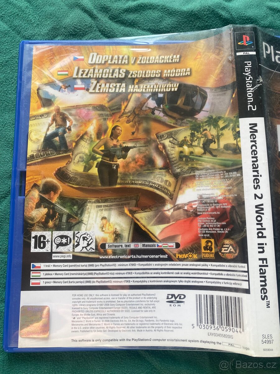 PS2 Mercenaries 2 CZ obal - 2