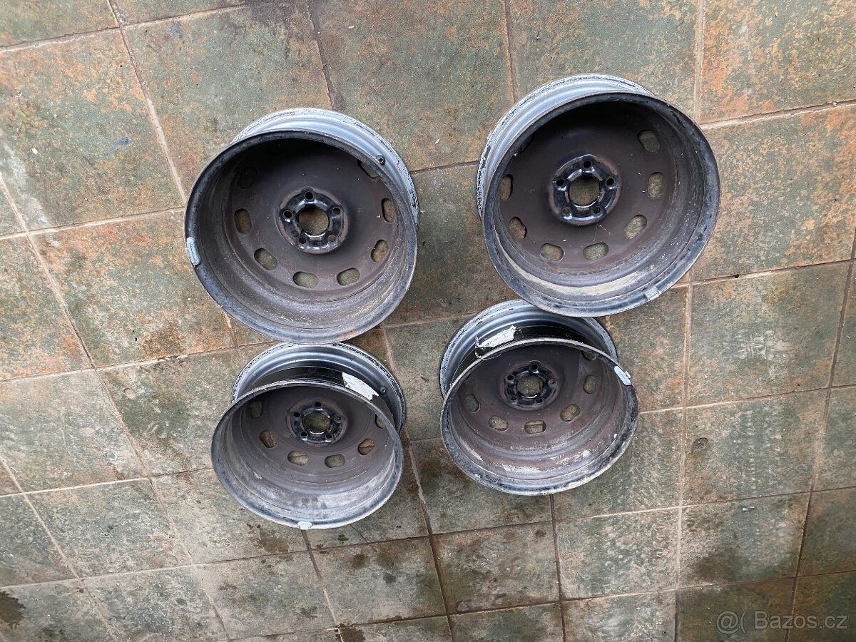 Plechové disky 5x100 6Jx15 ET 38 R15 - 2