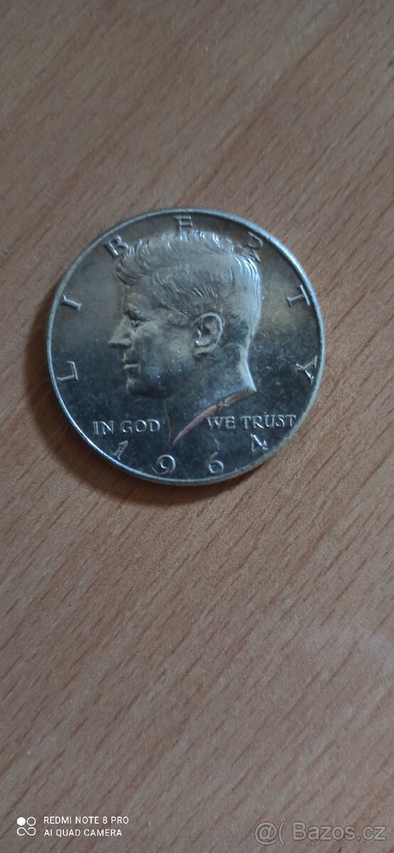 Půl dolar 1964 je stříbrný - 2