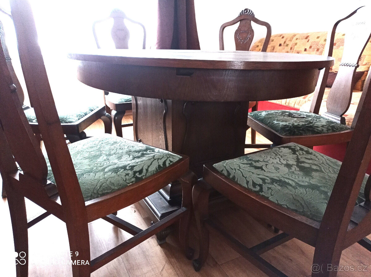 Starožitný stůl oválný - 2