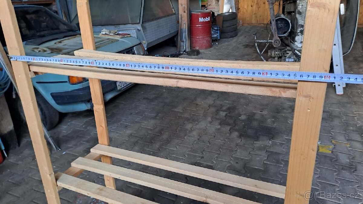 Dřevěný regál masiv V 170 x Š 80 x H 28 - 2