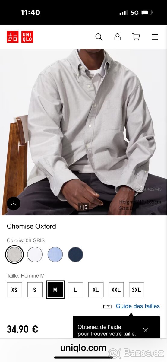 Oxfordská košile UNIQLO - 2