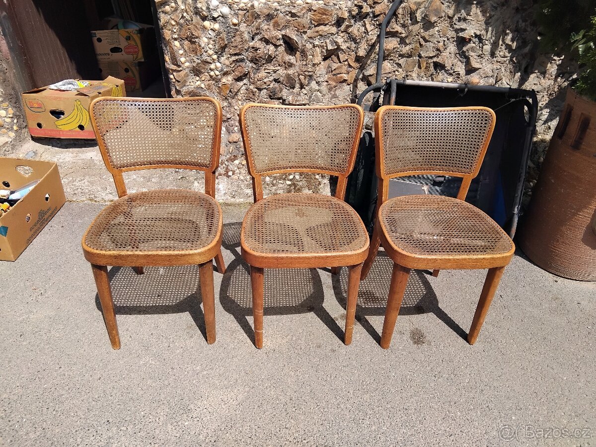 Retro židle Thonet, 3 kusy - 2