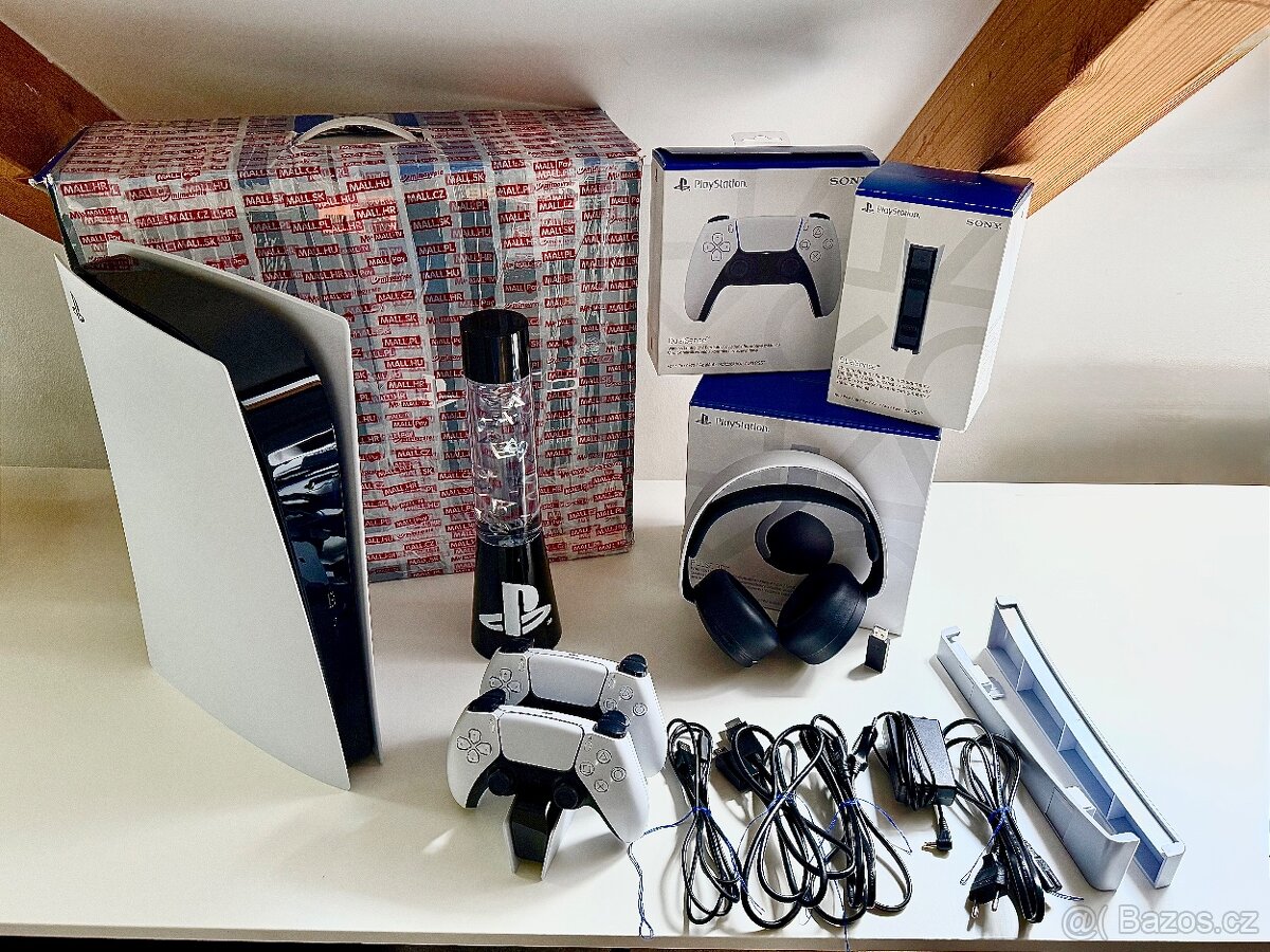 PlayStation 5 Digital + 2× DualSense + Pulse 3D — celý set - 2