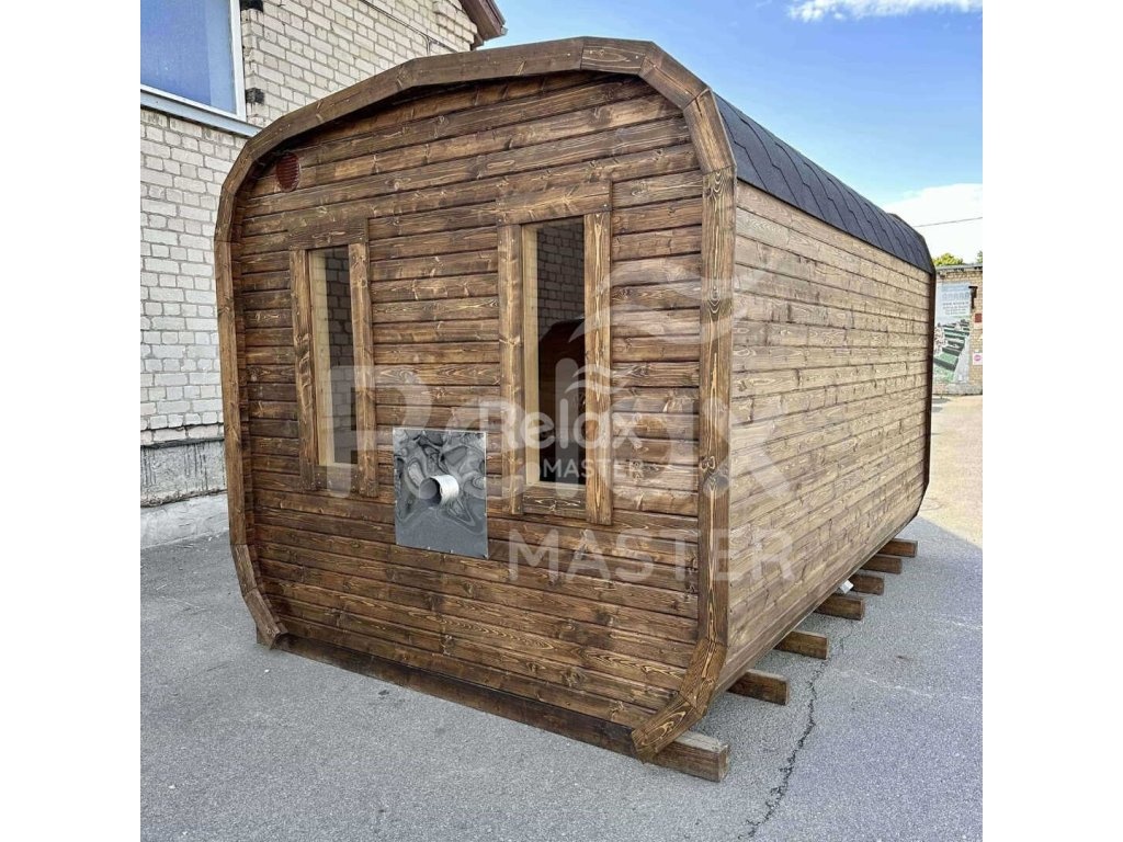 Zahradní finská sauna 4M CUBE s předsíní - 2