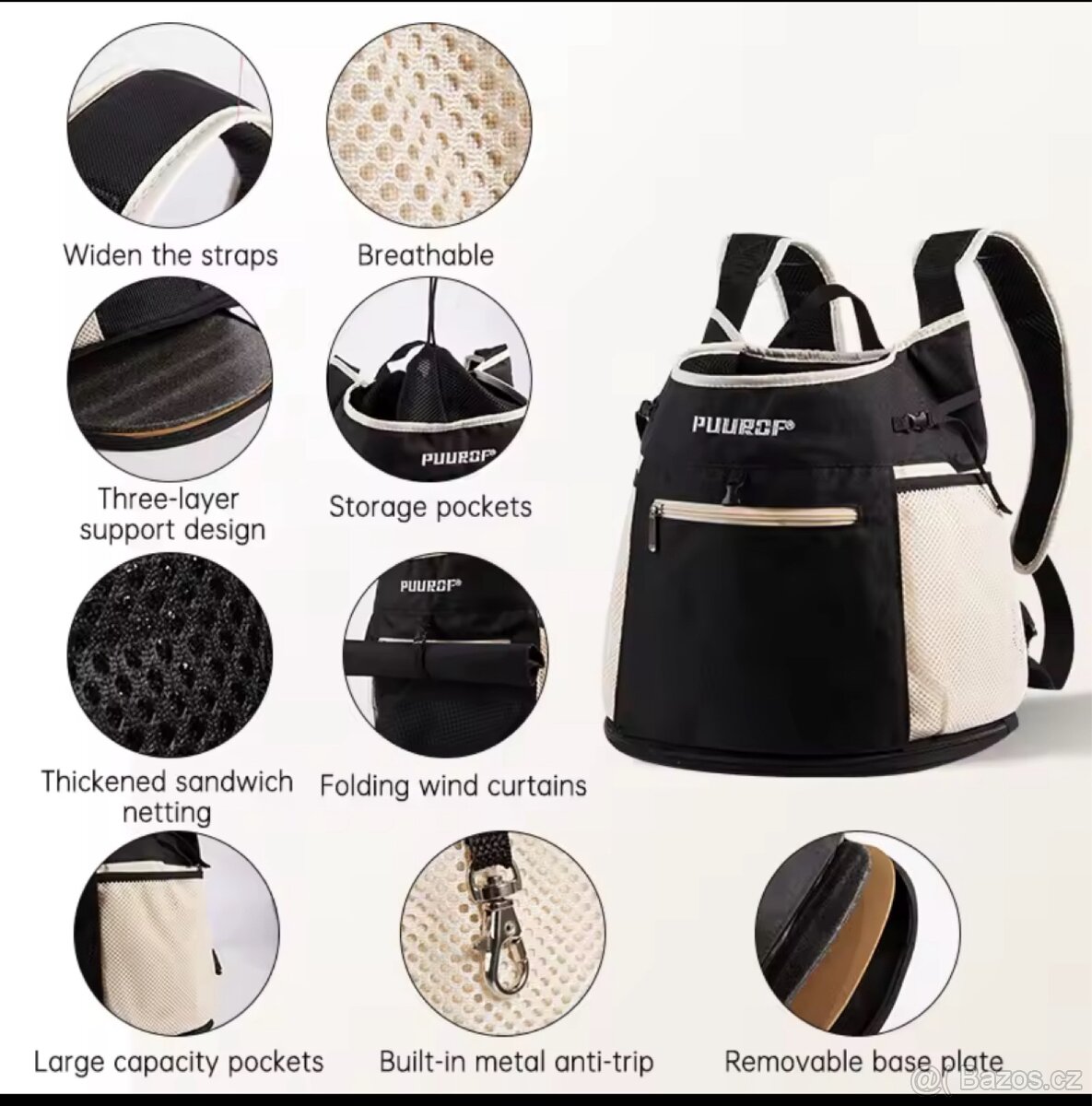 Prodám batoh pro psy/kočky značky PUURGP - 2