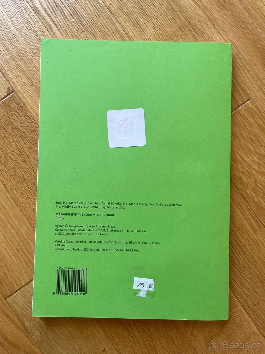 Management a ekonomika podniku - úlohy - 2