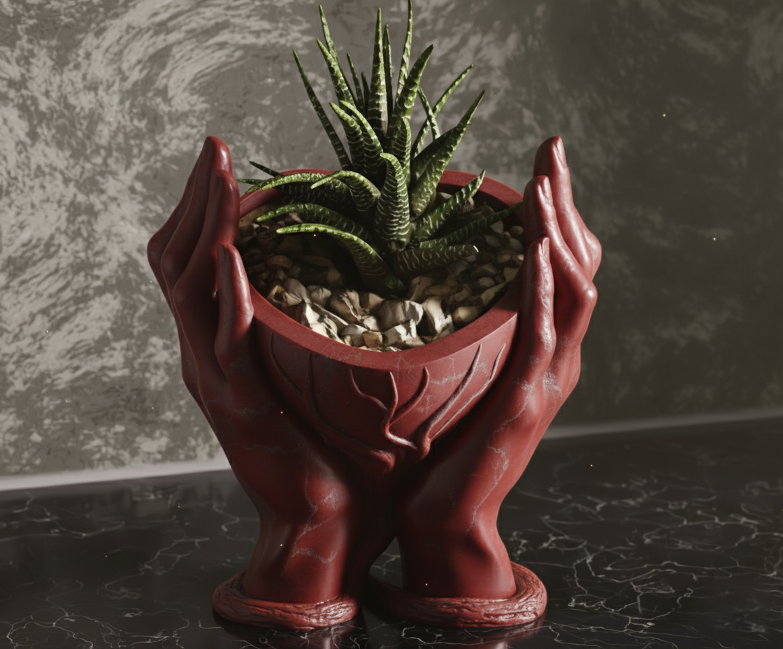 Květináč „Srdce v rukou“ - 2