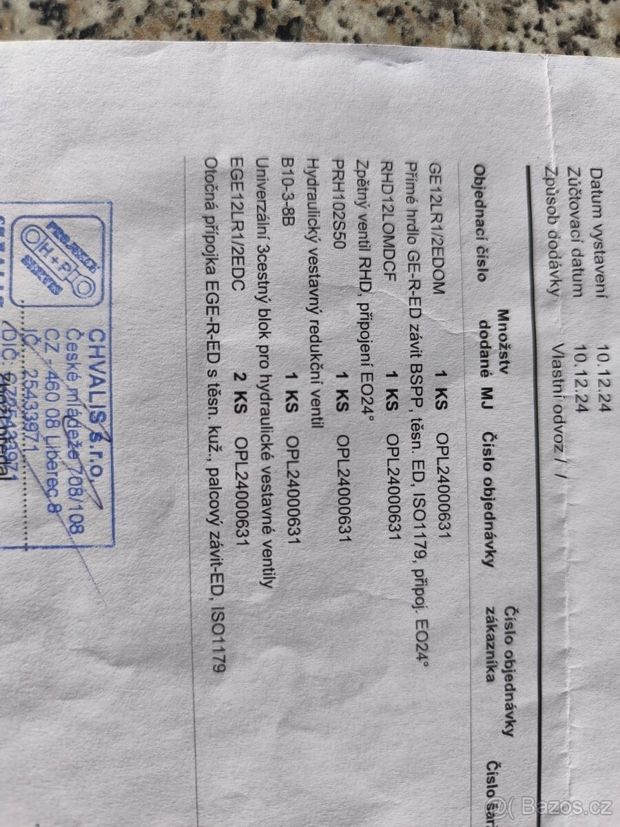 Hydraulický ventil - 2