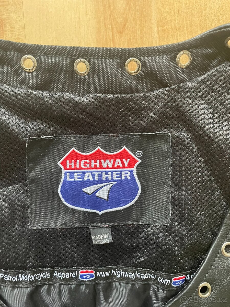 Nová dámská kožená vesta Highway Leather, vel. M - 2