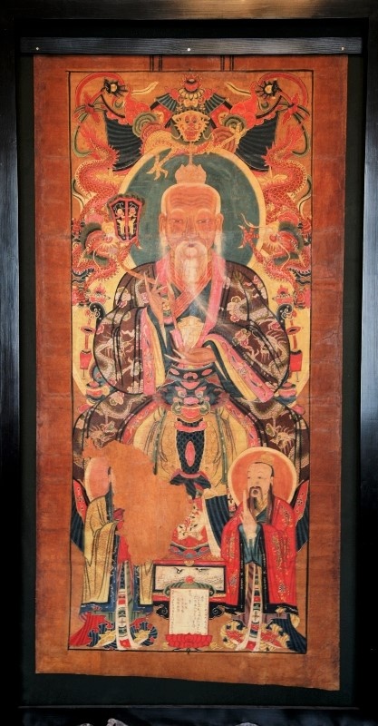 Mudrc v dračím rouše, Čínská etnická chrámová malba 1850 - 2
