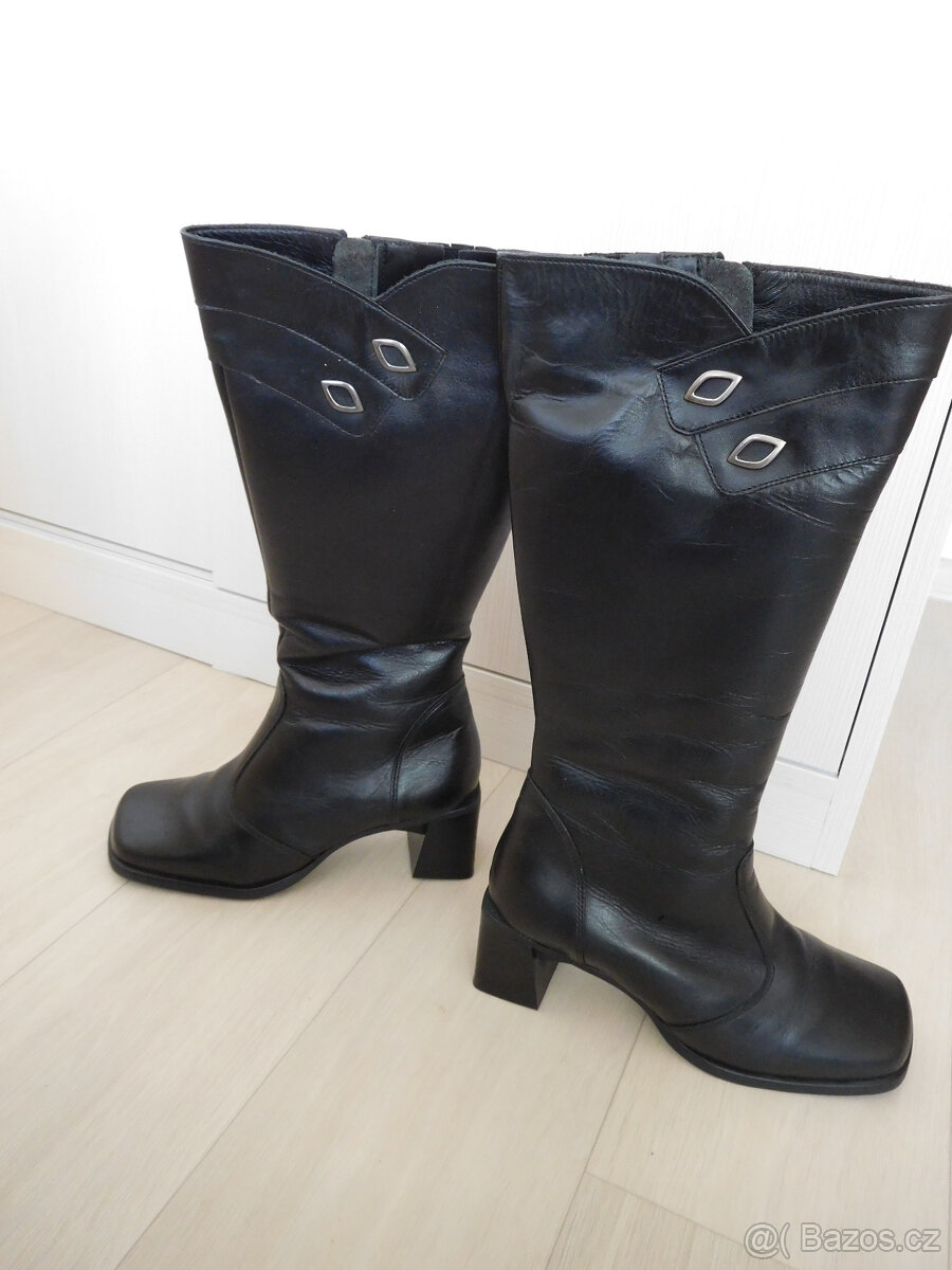 Dámské kožené kozačky vel. 38 - 2