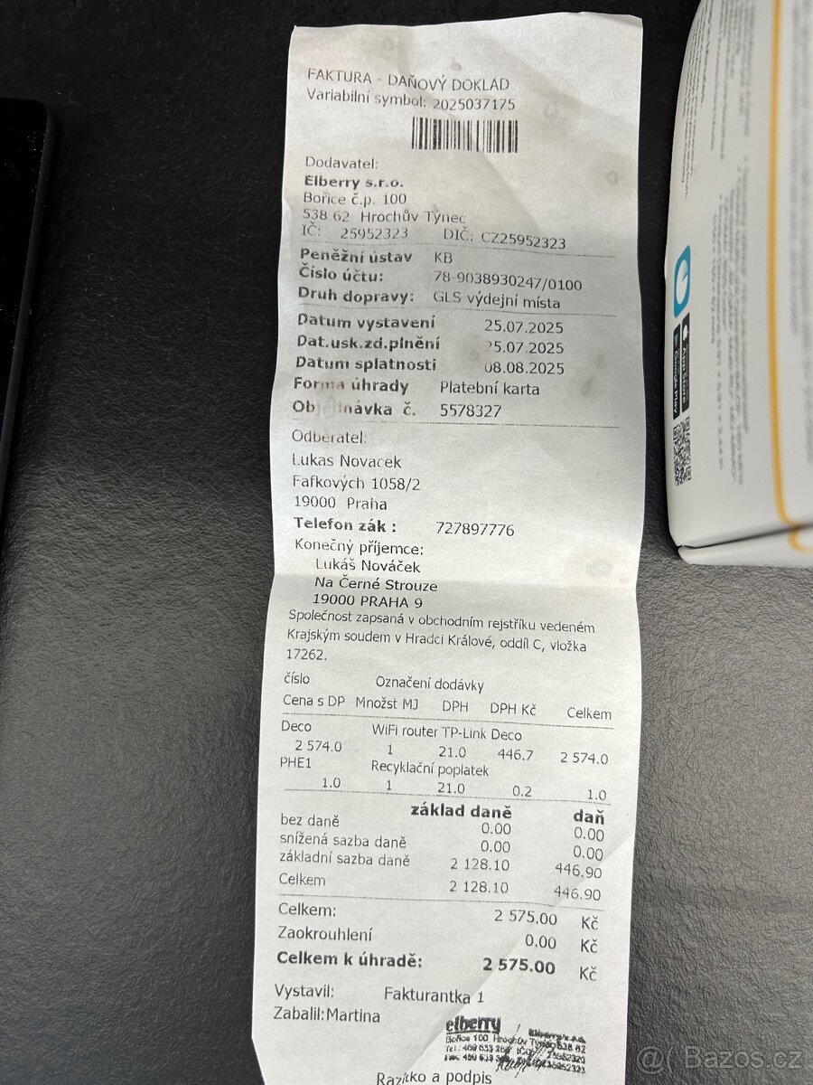 Deco BE25 BE3600 1KS - 2